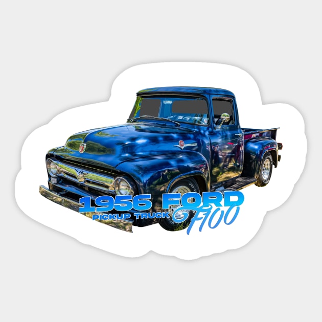 1956 Ford F100 Pickup Truck Sticker by Gestalt Imagery